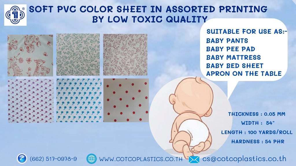 Soft PVC Color Sheet in Assorted Printing
